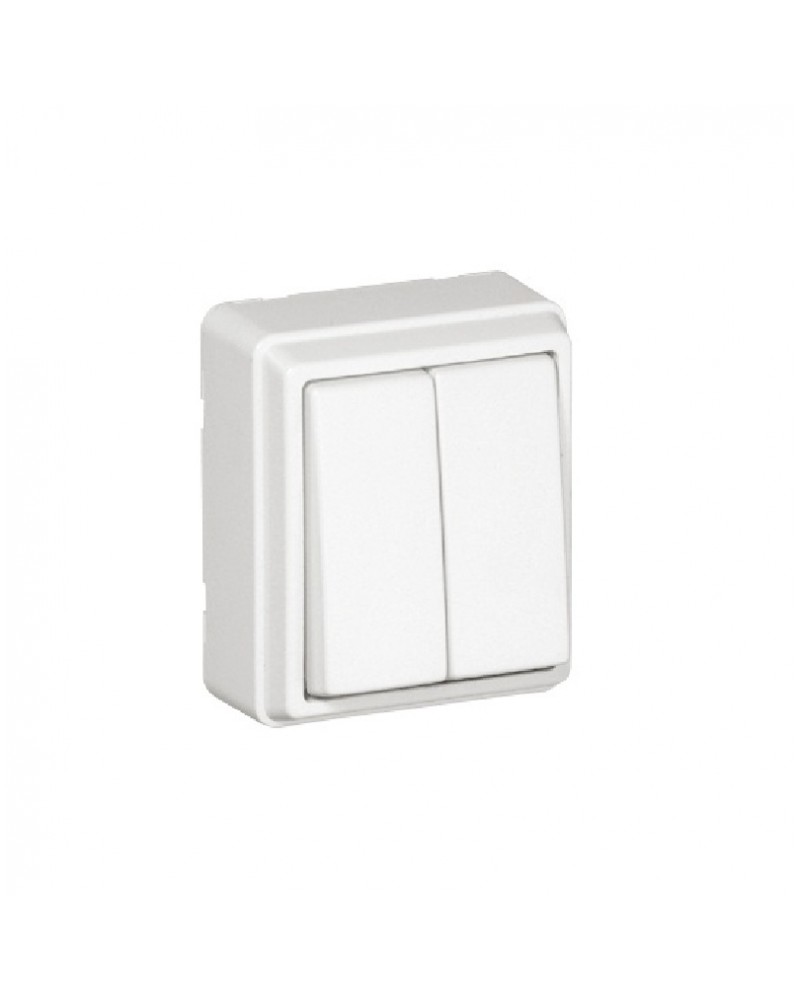 Διακόπτης κομμυτατέρ επίτοιχος λευκός EFAPEL