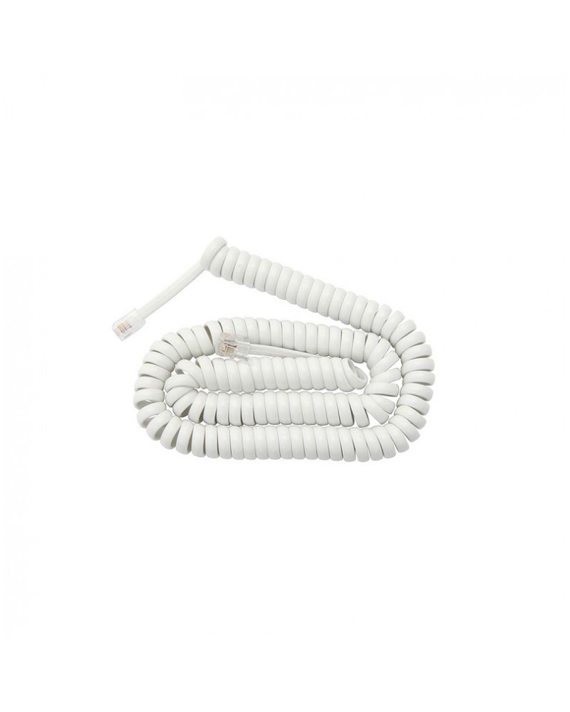 Σπιράλ RJ9 ακουστικού τηλεφώνου λευκό CENTRAL