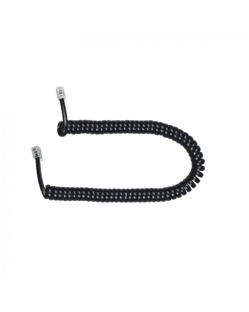 Σπιράλ RJ9 ακουστικού τηλεφώνου μαύρο CENTRAL