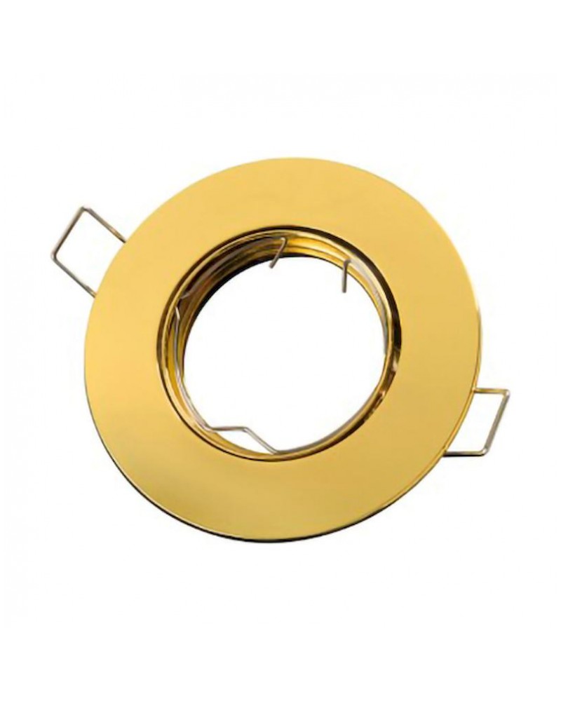 Σποτ χωνευτό κινητό στρογγυλό GU10 χρυσό GEYER