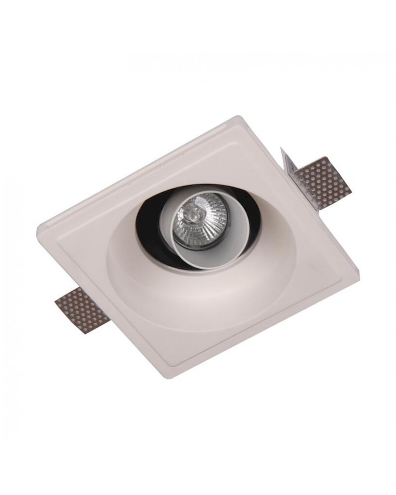 Γύψινο σποτ οροφής ρυθμιζόμενο χωνευτό τετράγωνο 170x170 GU10 GEYER