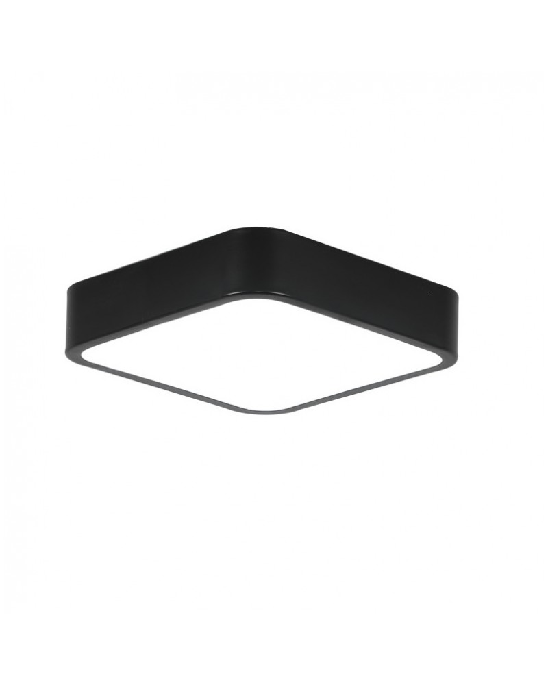Πλαφονιέρα οροφής Led τετράγωνη μεταλλική μαύρη 24W 3000K 2160lm SPOTLIGHT