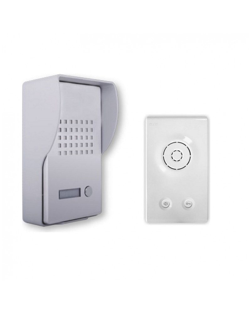 Κιτ θυροτηλεφώνου για 1 διαμέρισμα ασημί-λευκό CTC