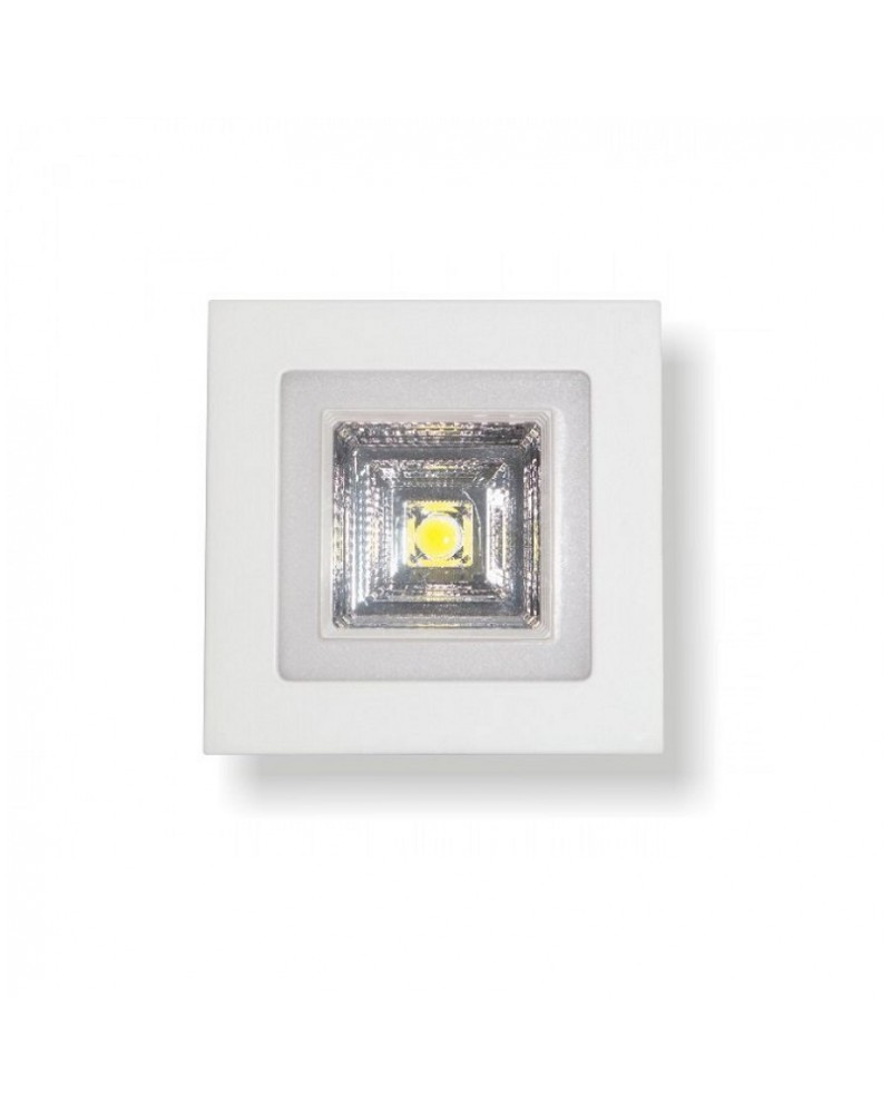 Σποτ χωνευτό οροφής τετράγωνο 120x120 LED 4000K/3000Κ 1090lm 12W λευκό SPOTLIGHT