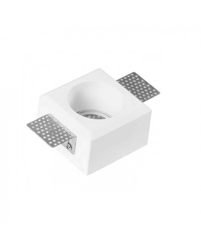 Γύψινο σποτ οροφής χωνευτό μονό τετράγωνο 80x80 GU10 SPOTLIGHT