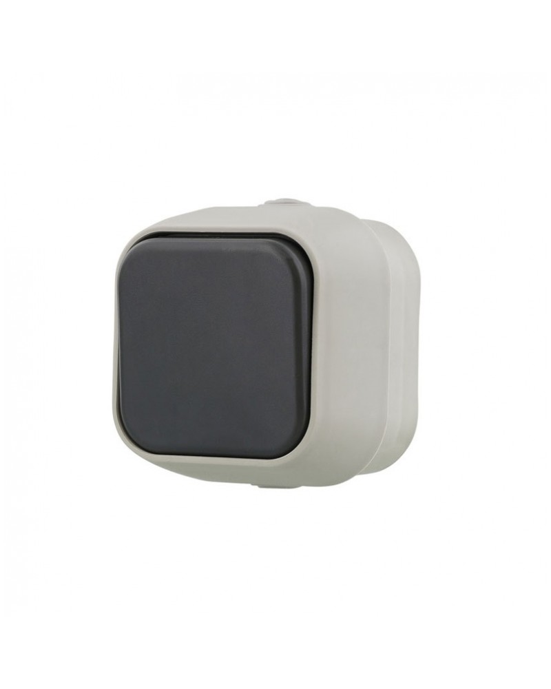 Διακόπτης απλός επίτοιχος στεγανός γκρι IP54 GEYER