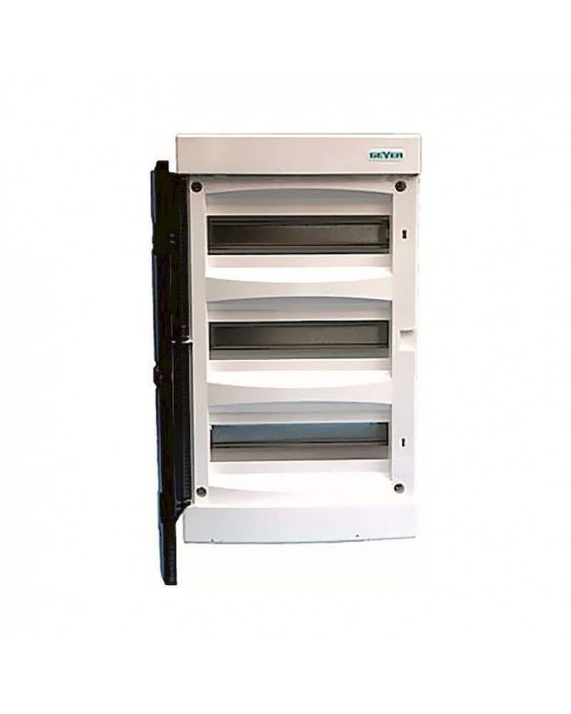 Πίνακας χωνευτός πλαστικός 3 σειρών 36 θέσεων IP40 GEYER