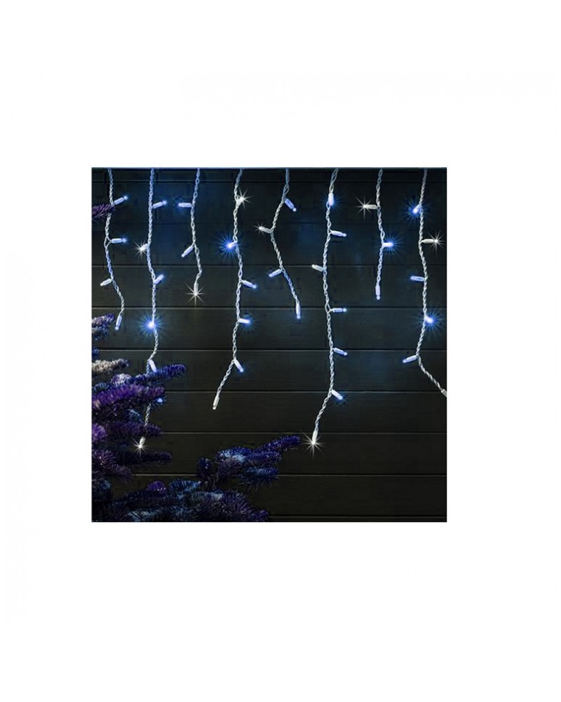 Χριστουγεννιάτικα λαμπάκια εσωτερικού & εξωτερικού χώρου βροχή 100LED ψυχρό σταθερά επεκτεινόμενα 3m