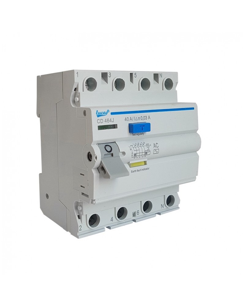 Ρελέ διαρροής 30mA 4x40A LUCAS