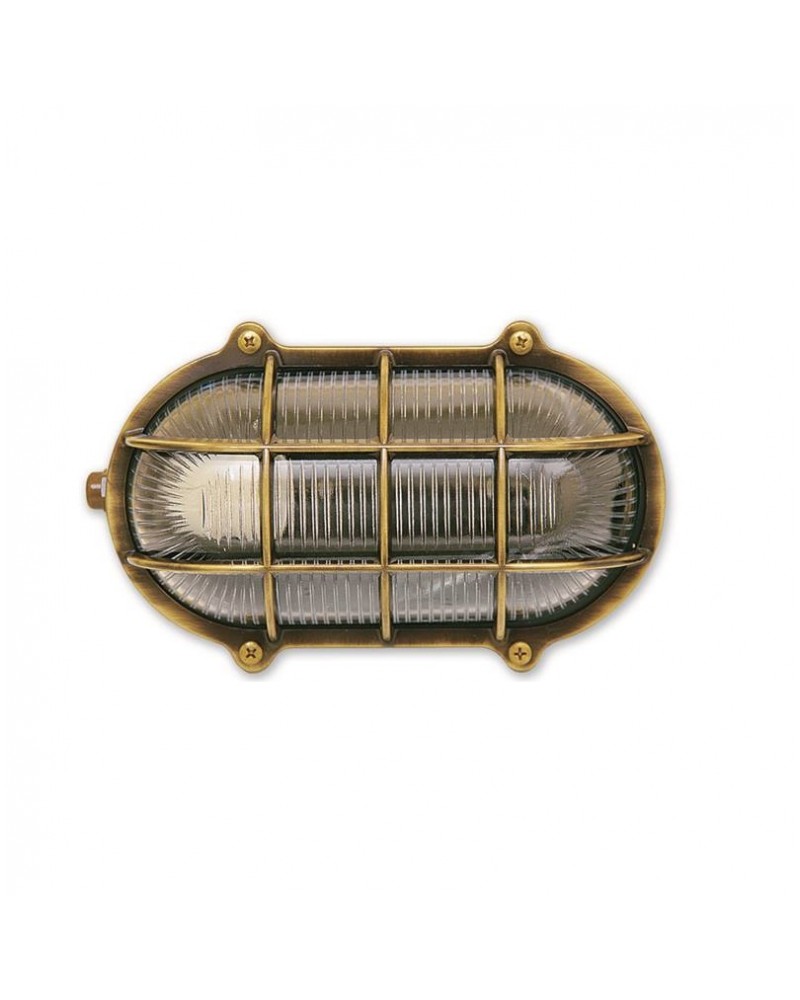 Χελώνα ορείχαλκος Brass Antique με πλέγμα μεγάλη E27 IP64 LIGHTUP