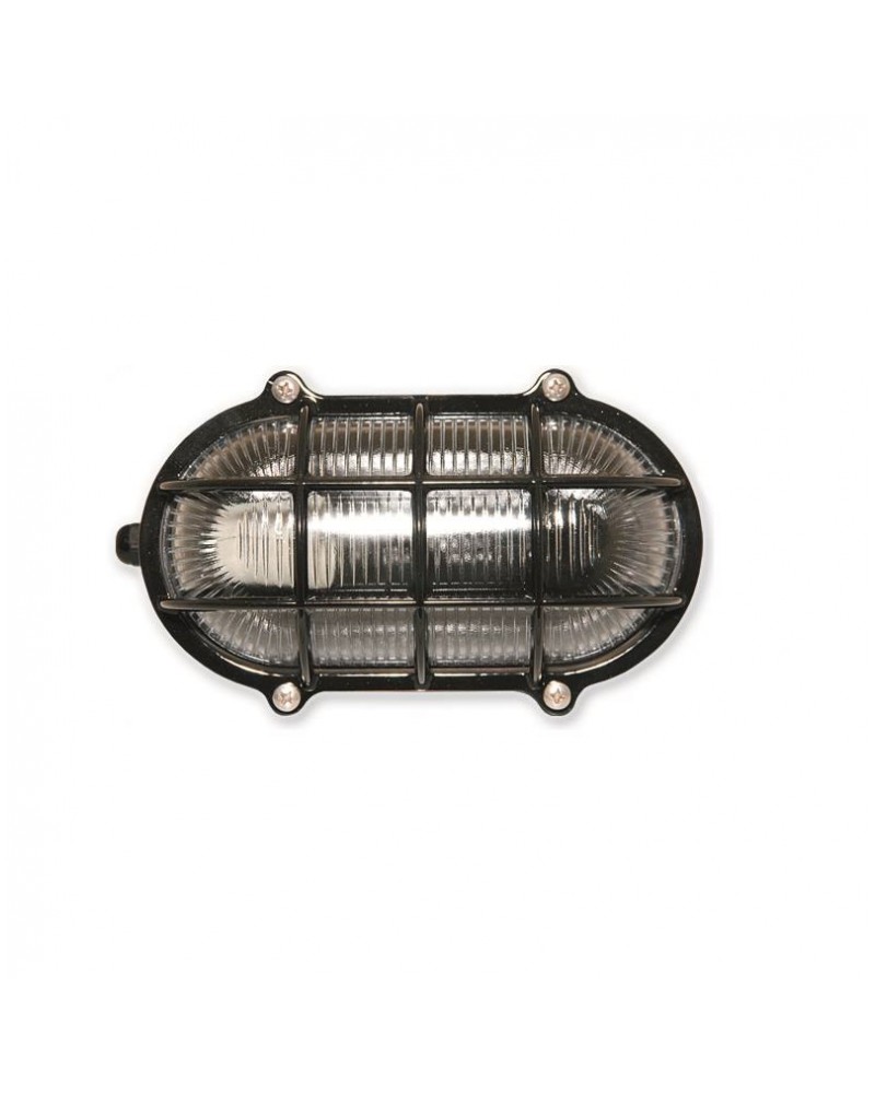 Χελώνα αλουμινίου μαύρη πέρλα μεγάλη με πλέγμα E27 IP64 LIGHTUP