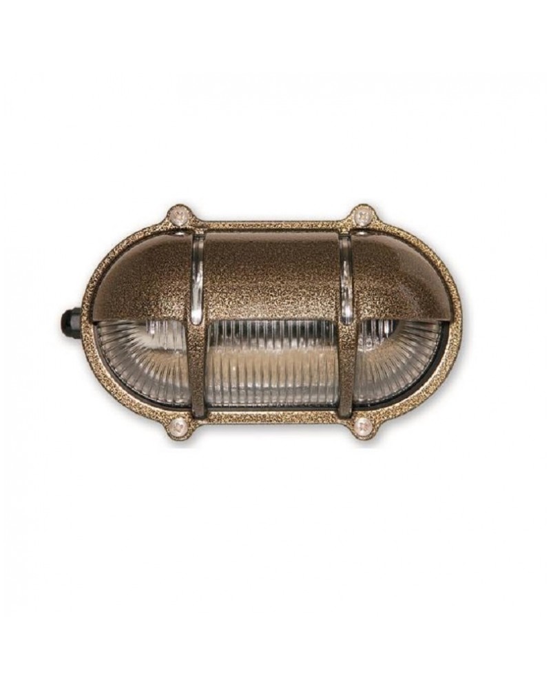 Χελώνα αλουμινίου χρυσό/μαύρο μεγάλη με σκιάδα E27 IP64 LIGHTUP