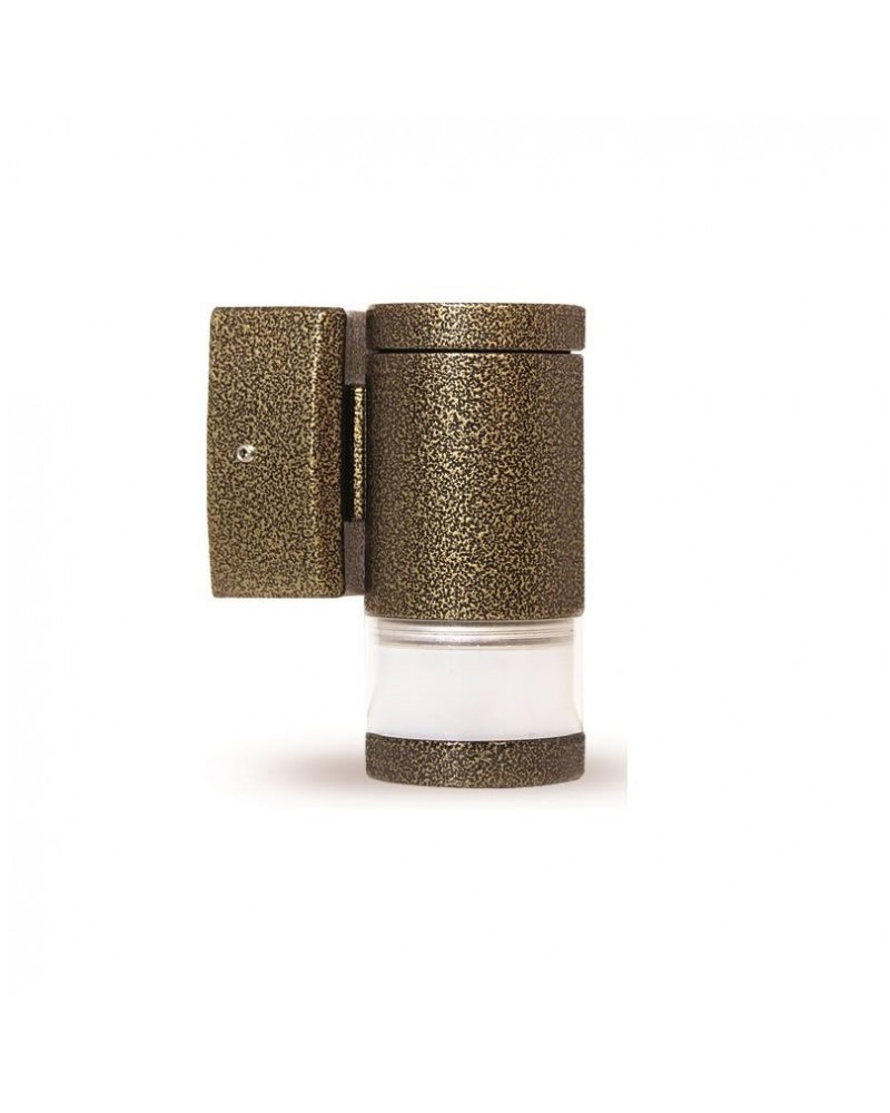 Απλίκα τοίχου Down Plexiglass αλουμίνιο χρυσό μαύρο GU10 IP64 LIGHTUP