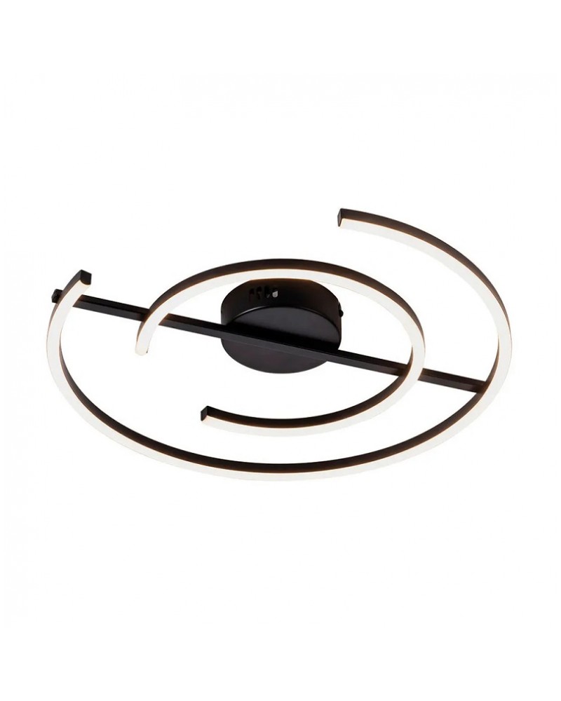 Πλαφονιέρα οροφής μεταλλική μαύρη Led 27W 3000K Nola VIOKEF