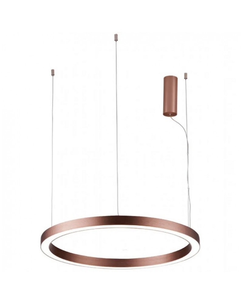 Φωτιστικό κρεμαστό μεταλλικό καφέ Led 48W 3000K Choco VIOKEF