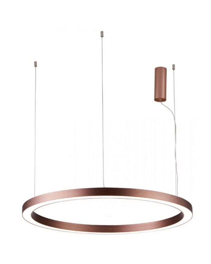 Φωτιστικό κρεμαστό μεταλλικό καφέ Led 60W 3000K Choco VIOKEF