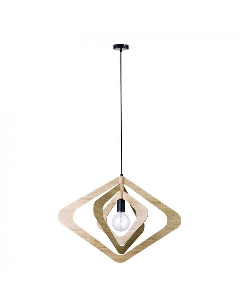 Φωτιστικό κρεμαστό φυσικό ξύλο D640 E27 Roxie VIOKEF