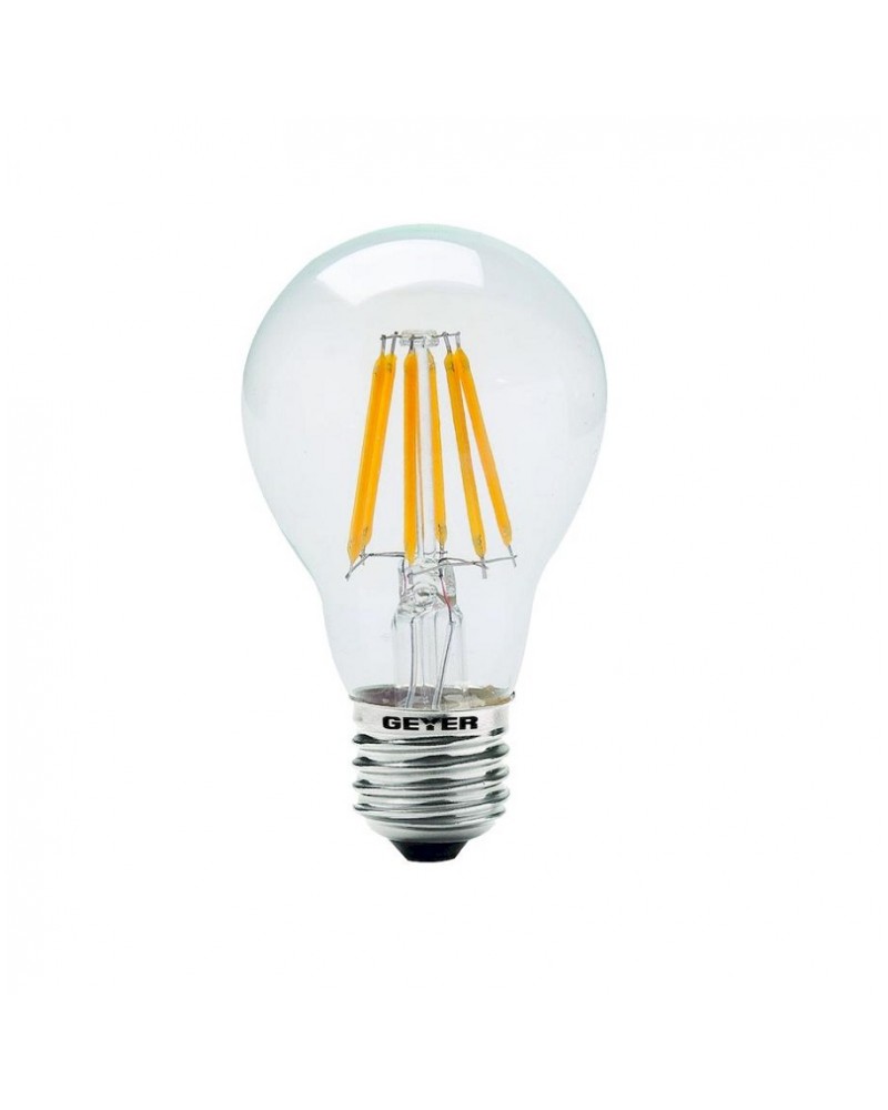 Λάμπα led filament A60 8W E27 2700K 880lm DIM GEYER