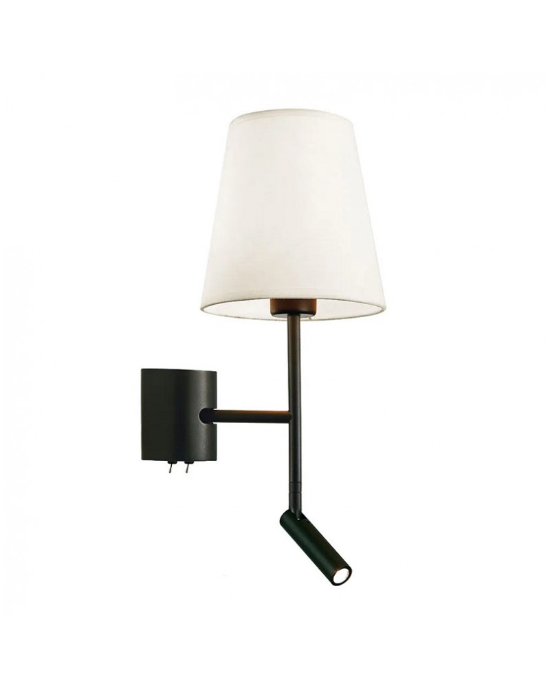 Απλίκα τοίχου μεταλλική μαύρη Ε27+Led 3W Sonia VIOKEF