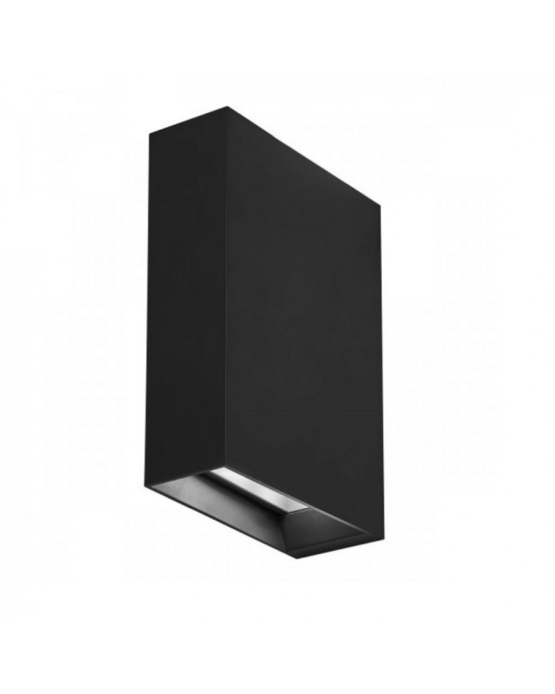 Απλίκα τοίχου πλαστική μαύρη Up-Down Led 7W IP65 SPOTLIGHT