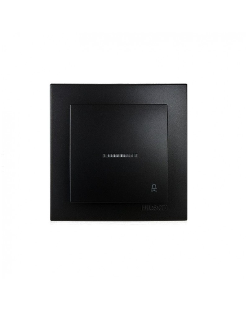 Nilson Μπουτόν κουδουνιού με ενδεικτική λυχνία μαύρο ματ GEYER