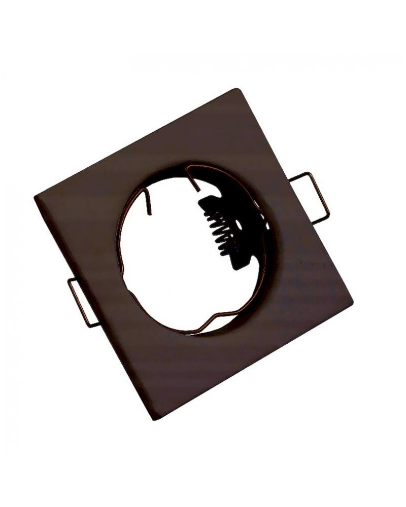 Σποτ σταθερό χωνευτό τετράγωνο GU10 μαύρο GEYER