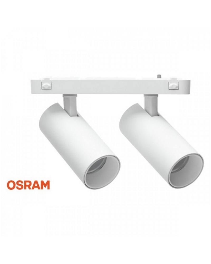 Σποτ μαγνητικής ράγας διπλό λευκό 20W 48V 4000K SPOTLIGHT