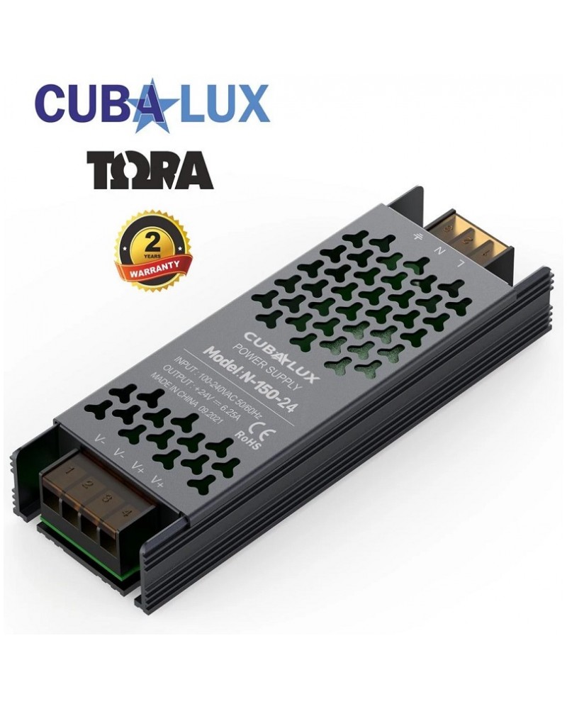 Τροφοδοτικό σταθερής τάσης 150W 24Vdc IP20 CUBALUX