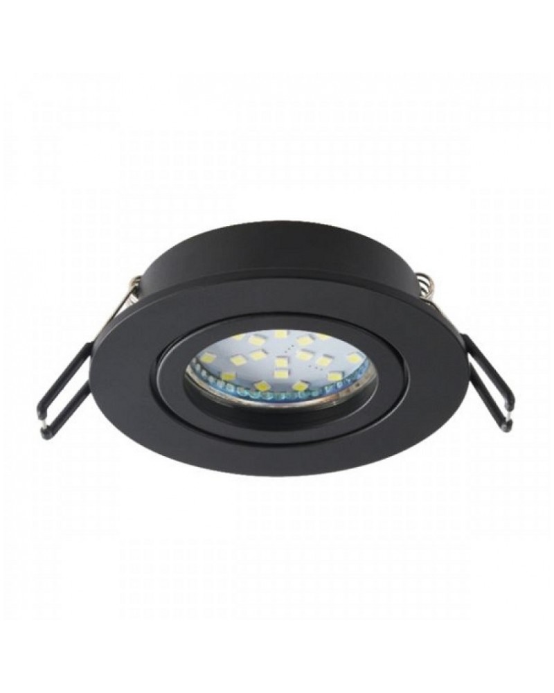 Σποτ χωνευτό οροφής σπαστό GU10 μαύρο IP44 SPOTLIGHT