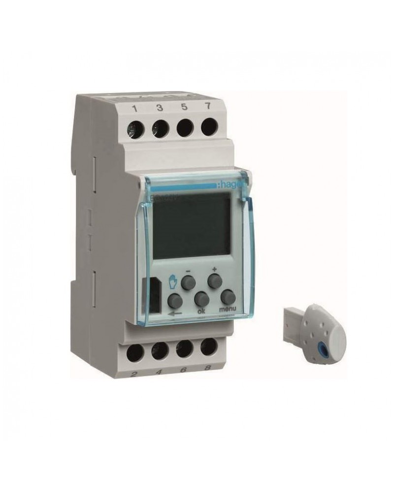 Χρονοδιακόπτης ψηφιακός εβδομ. με εφεδρεία 1 εξόδου 12-24V HAGER