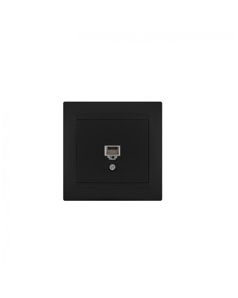 Χαλκίδα Πρίζα τηλεφώνου RJ11 μαύρο ματ BASSIAKOS