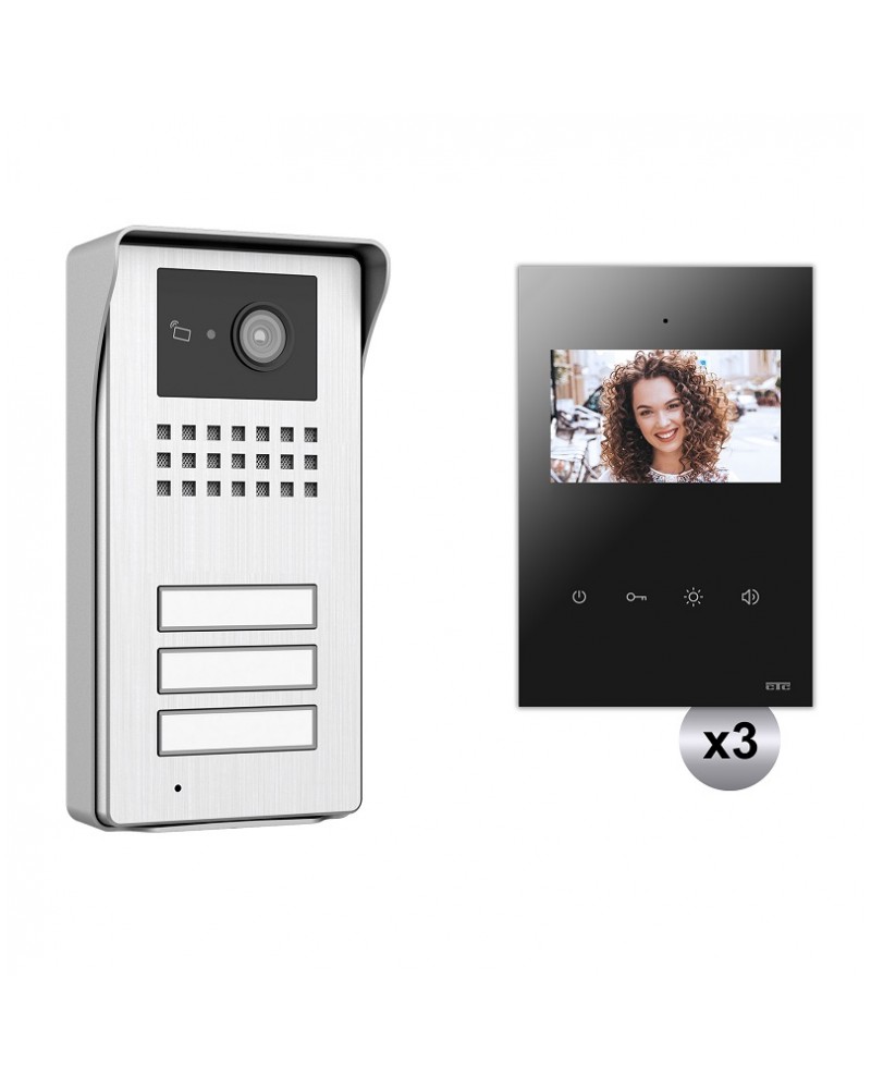 Κιτ 3 Venus Ασημί & Μόνιτορ 4,3'' Μαύρο 2Κ CTC