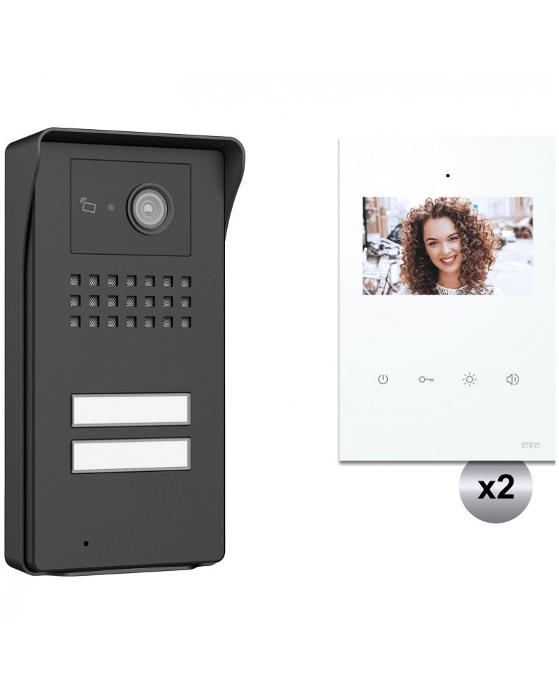 Κιτ 2 Venus Ανθρακί & Μόνιτορ 4,3'' Λευκό 2Κ CTC