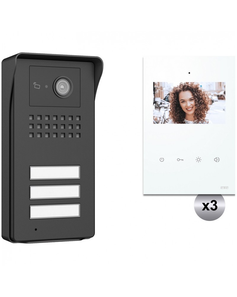 Κιτ 3 Venus Ανθρακί & Μόνιτορ 4,3'' Λευκό 2Κ CTC