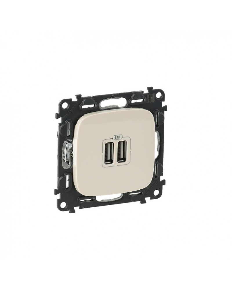 Valena allure πρίζα 2xUSB φορτ. 1500mA κρεμ LEGRAND