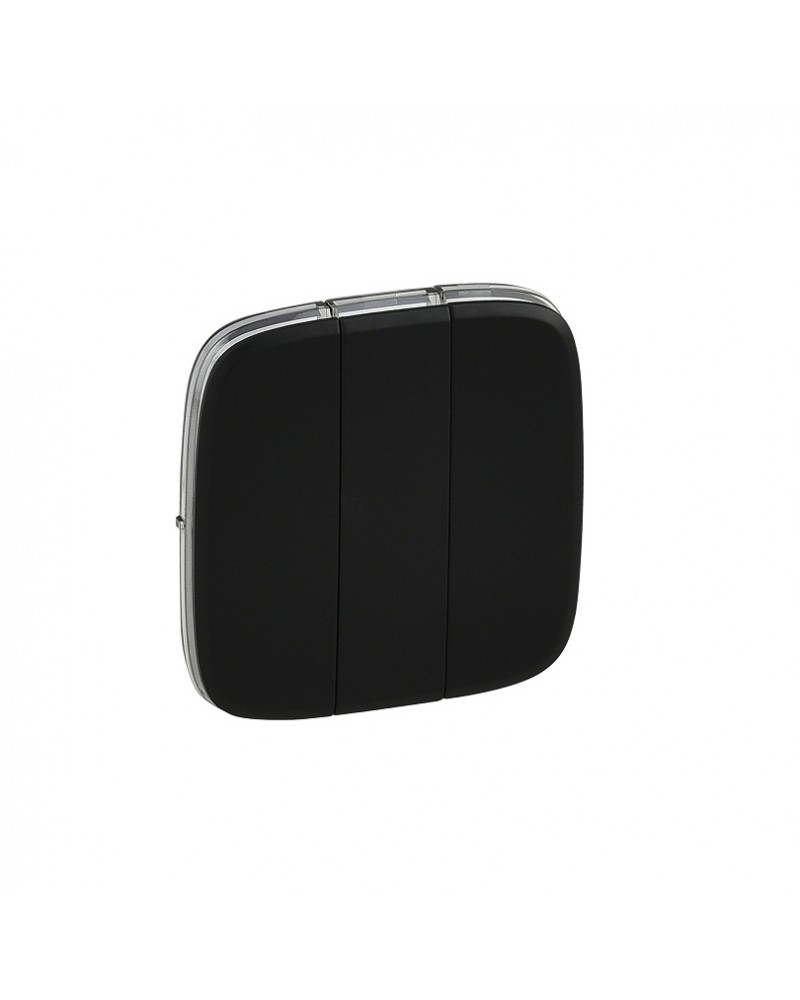 Valena allure πλακίδιο διακόπτη τριπλού μαύρο LEGRAND